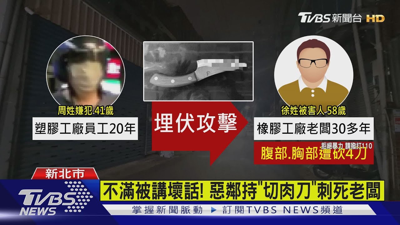 被說酒品不好? 惡鄰埋伏刺殺橡膠廠老闆