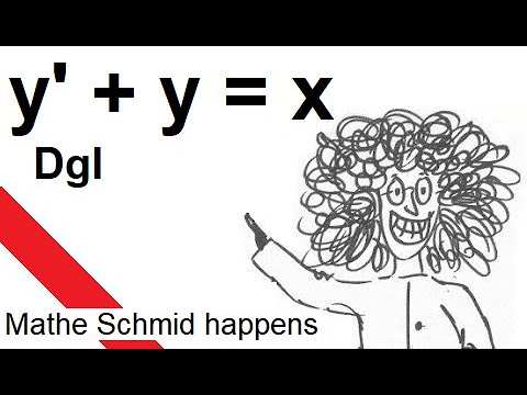 Eine einfache inhomogende Dgl y'+y=x   | Mathematik vom Mathe Schmid