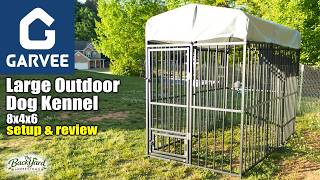 Garvee Outdoor Dog Kennel Setup & Review | Heavy Duty 8x4x6 Backyard Kennel