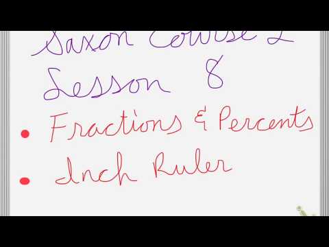 Saxon Math Course 2 Lesson 8