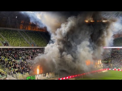 "CHWILAMI WYPADA DOBRZE POPALIĆ" - oprawa na meczu Lechia - Pogoń | 14.05.2022