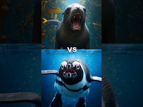 Batalla entre Foca, Pingüino y Serpiente Marina (Raya, Tiburón Blanco e Pulpo) #Morsa #Serpiente