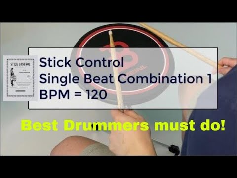 Be the best drummer - Stick Control - Day 1/24, Single Beat Combination 1