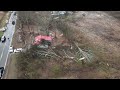Crazy winter tornadoes rip through Alabama - Selma - Greensboro - drone - ground - structure fire