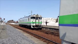 preview picture of video 'JR北海道 宗谷本線 キハ40系（剣淵駅）'