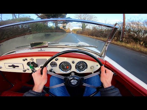 1957 MGA 1500 MK1 Roadster 5 Speed Manual - POV Test Drive & Walk-around | Fully Restored