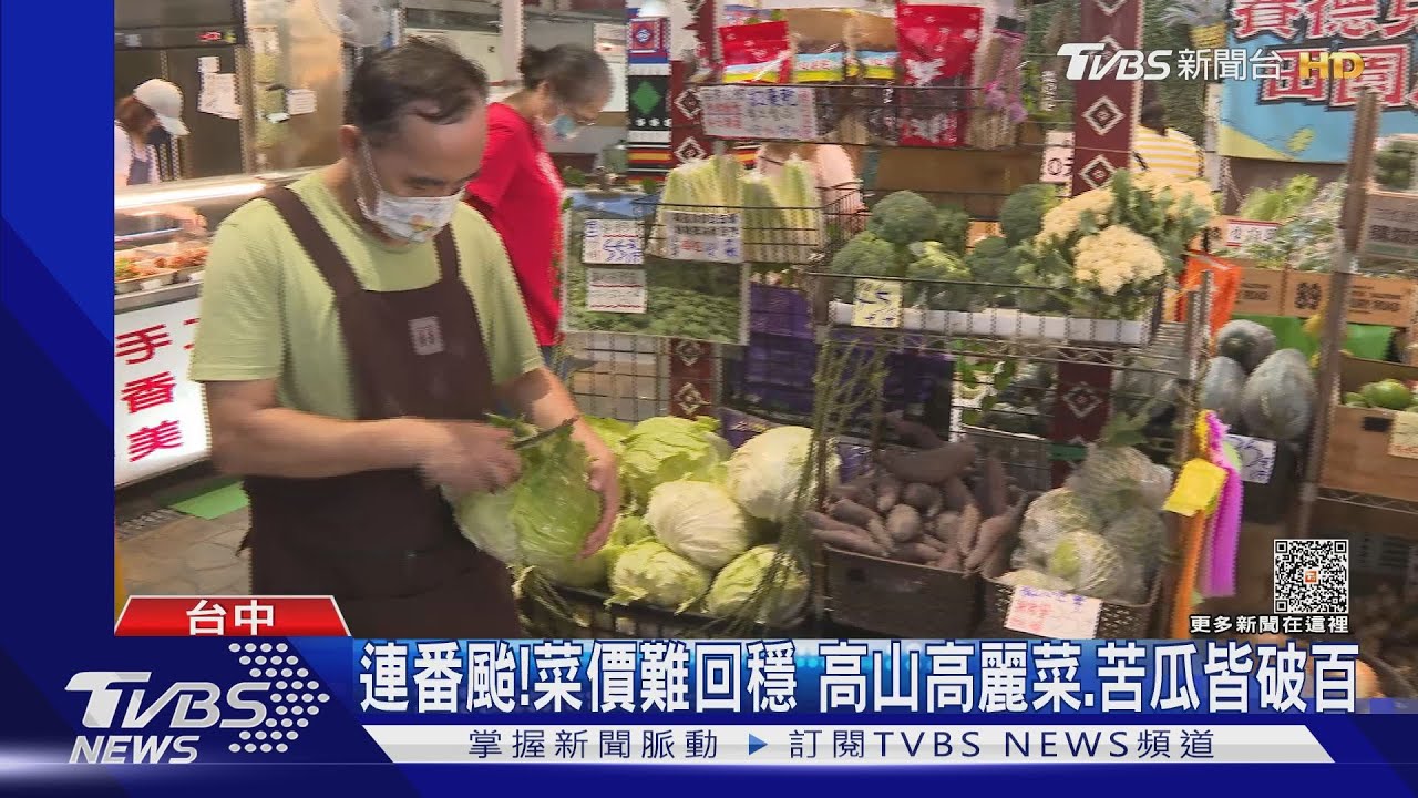 連番颱!菜價難回穩 高山高麗菜、苦瓜皆破百