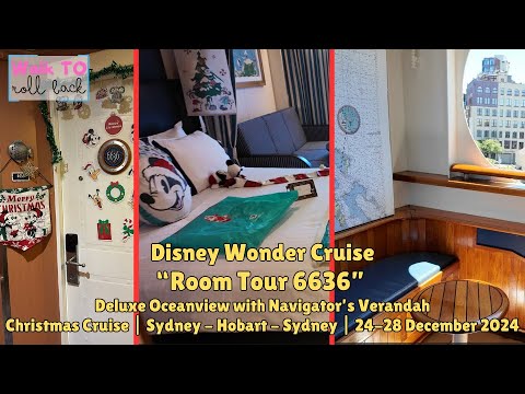 Thumbnail for Disney Wonder | Room Tour 6636 Deluxe Oceanview with Navigator’s Verandah | Christmas Cruise