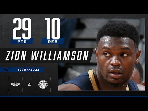 Zion Williamson SLAMS HOME 29 PTS in Pelicans' win vs. Pistons