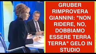 GRUBER RIMPROVERA GIANNINI: "NON RIDERE, NO, DOBBIAMO ESSERE TERRA TERRA" GELO IN STUDIO