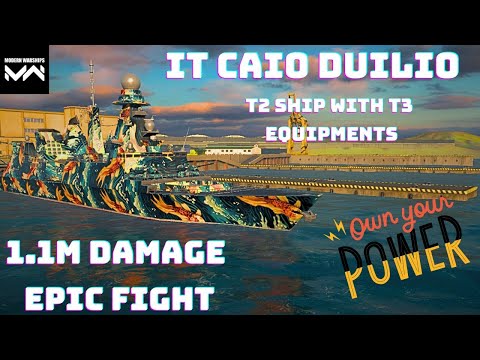 MODERN WARSHIPS IT Caio Duilio TIER 2 SHIP KILL TIER 3 SHIP WITH 1.1 MILLION DAMAGE