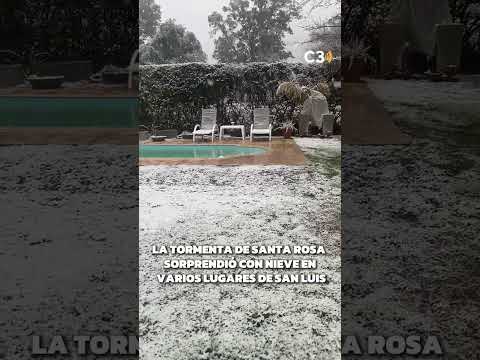 LA TORMENTA DE SANTA ROSA SORPRENDIÓ CON NIEVE EN VARIOS LUGARES DE SAN LUIS | Cadena 3 Argentina