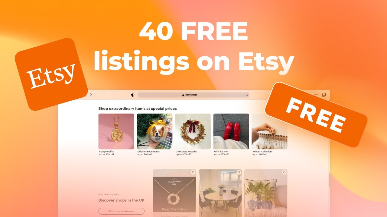 Etsy 40 FREE listings On Etsy 2026 | Etsy Listing Tutorial