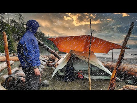 5-DAYS - SOLO CAMPING IN RAINSTORM // West Coast Trail