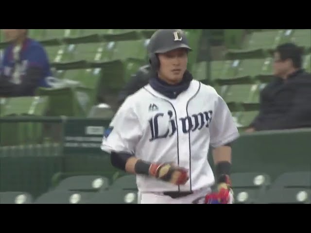 【5回裏】さすが盗塁王!! ライオンズ・金子侑が俊足を飛ばし内野安打を勝ち取る!! 2017/3/14 L-D