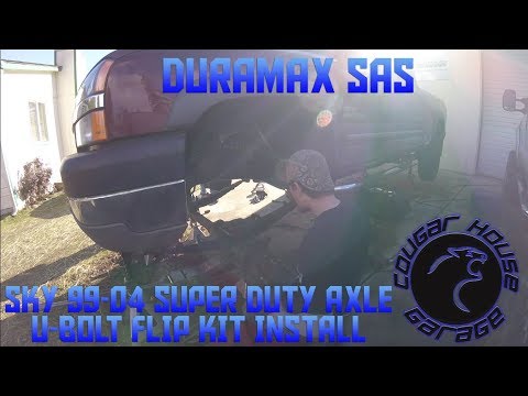 DURAMAX SAS SKY 99-04 SUPER DUTY AXLE U-BOLT FLIP KIT Cougar House Garage Ep357