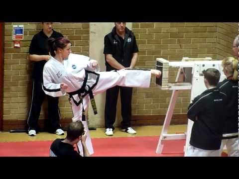 UK-ITF Welsh Championships 2012 - Adult Female Breaking Side Kick - Melanie Evans