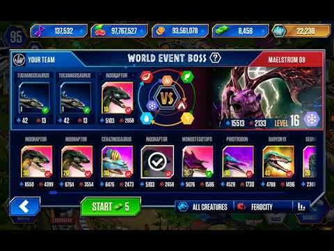 JW Game: Maelstrom 08 World Event Boss Battle Vs Indoraptor Level 10- 26/12/20