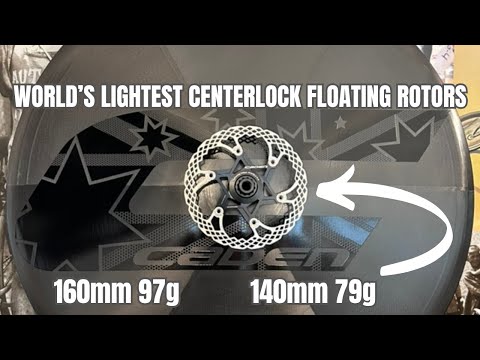 Part of a video titled World Lightest Centerlock Floating Disc Brake Rotors - YouTube