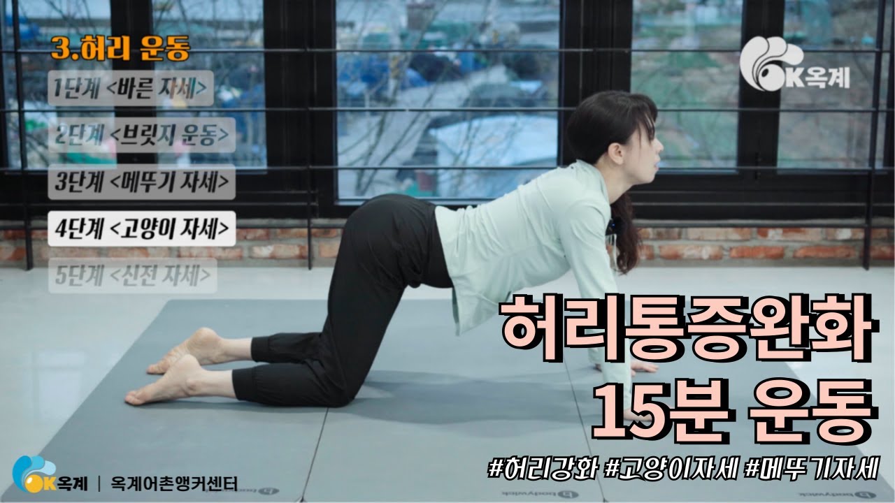 허리통증완화 15분 요가스트레칭!