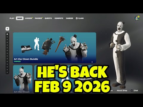🔴 *NEW* FORTNITE ART THE CLOWN! ITEM SHOP TODAY! (Chapter 7 LIVE)
