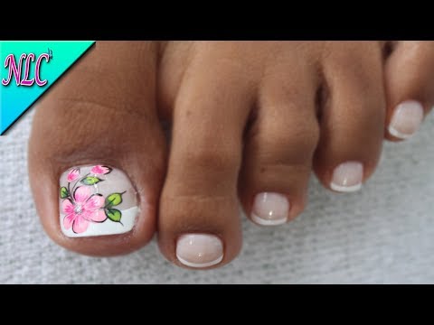 DECORACIÓN DE UÑAS PARA PIES FLOR SENCILLA♥ – FLOWER NAIL ART – NLC
