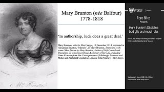 Rare Bites: Mary Brunton's Discipline: bad girls and moral tales video