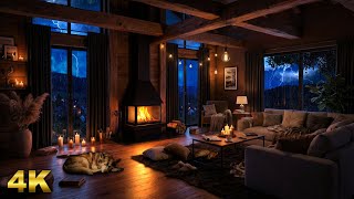 Thunderstorm over the Valley – Warm Fireplace and Peace inside the Cabin