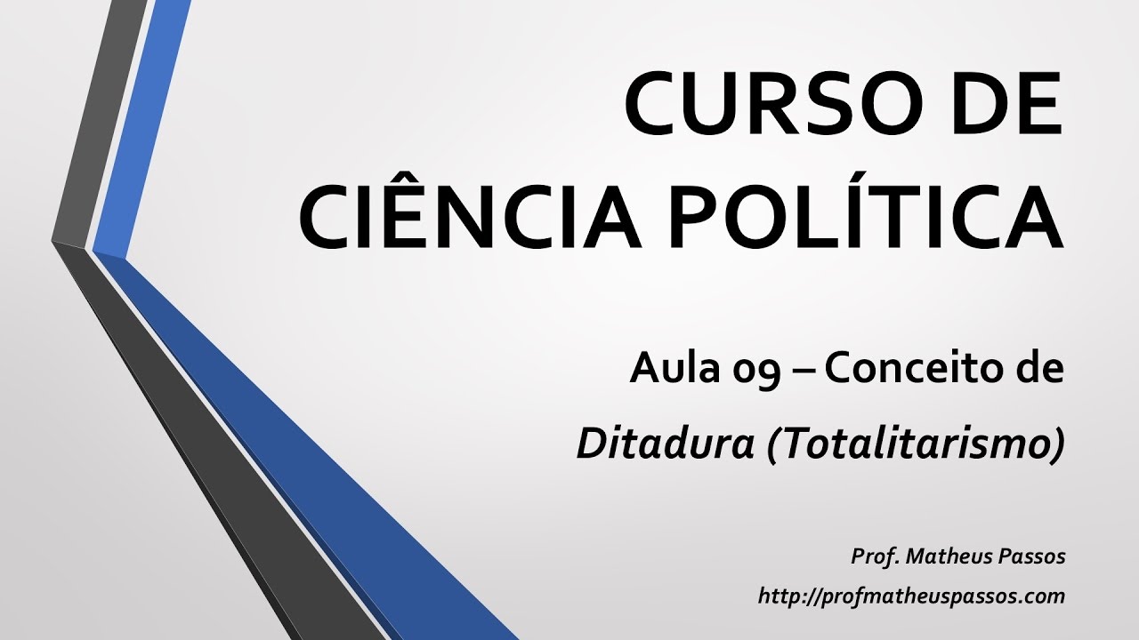 Curso de Ciência Política — Aula 09 — Conceito de Ditadura — Totalitarismo
