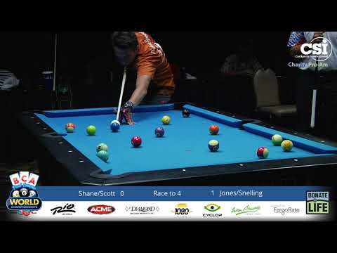 PRO+AMATEUR SCOTCH DOUBLES! Shane Van Boening + Scott vs. Jeremy Jones + Katherine