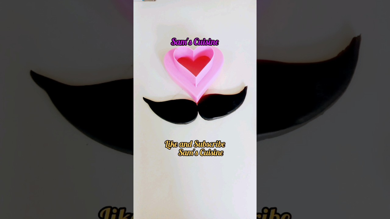 how to make moustaches without tool #samscuisine #cakedecorating #fondant