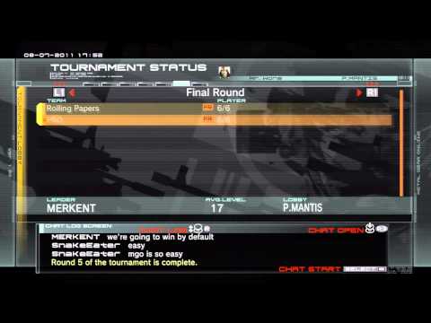 [MGO] The Weirdest/Easiest Way to Win Tournament - 07/08/2011