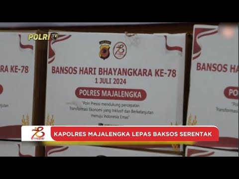 KAPOLRES MAJALENGKA LEPAS BAKSOS DAN BANSOS SERENTAK