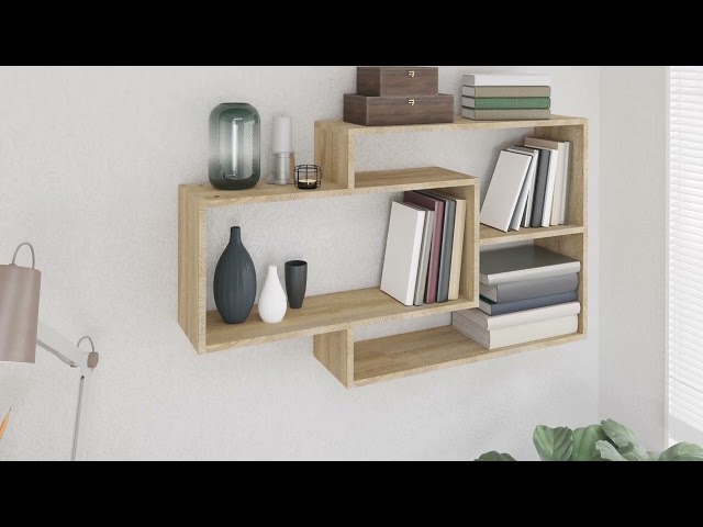 Video teaser per 800327 vidaXL Wall Shelves Sonoma Oak 104x20x58,5 cm Engineered Wood
