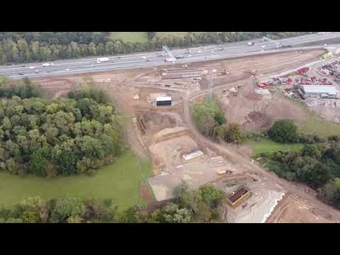 M25 Junction 28 Brook Street intersection improvements Part2 October 2023 Drone Video Droney Tony