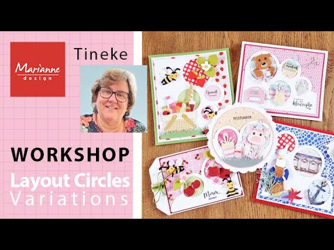Layout Circles Variations | Workshop | How to create different cards with LR0839 | Marianne Design