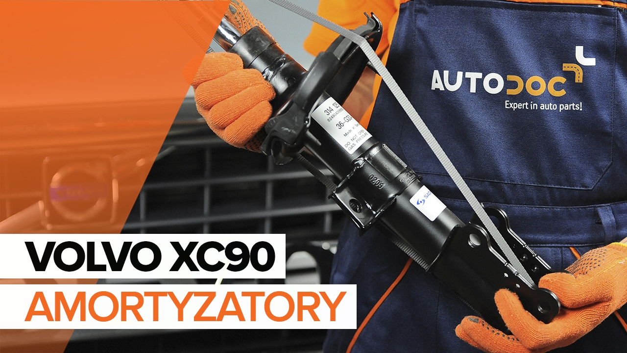 Jak wymienić amortyzator teleskopowy przód w Volvo XC90 1 - poradnik naprawy