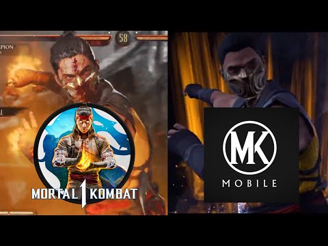 Mortal Kombat 1 vs. MK Mobile vs. Injustice 2 Mobile - Scorpion combos & Fatal Blow comparision.