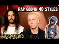 40 STYLES?! | Eminem - Rap God | Performed In 40 Styles | Ten Second Songs FIRST TIME (REACTION)