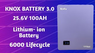 Knox 25.6V 100AH Lithium-ion Battery Review & Complete Details | 2.5kw Backup