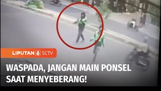 Download lagu Main Ponsel saat Menyeberang, Pengemudi Ojol Ditabrak Pemotor di Medan | Liputan 6 mp3