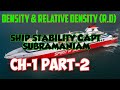 Density Relative Density Ship Stability Chapter 1 Part 2 Capt Subramaniam