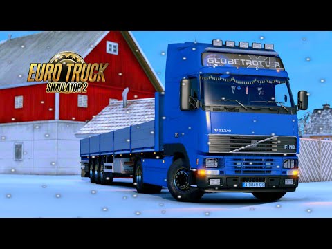 ETS 2 1.39 Volvo FH MK1 Truck Mod + Winter Mod Gameplay