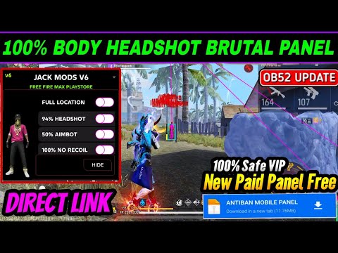 Free Fire Panel Mobile 🔥 FF Antiban Panel OB52 | Free Fire Hack New 😈 FF Injector 2026 | FF Panel