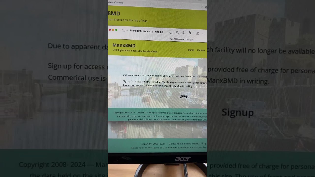 Ancestry accused of data theft by local genealogy index on the Isle of Man #genealogy