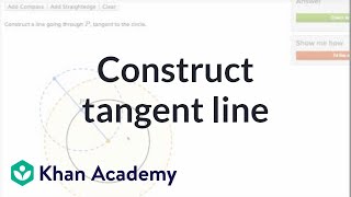 Constructing A Tangent Line Using Compass And Straightedge