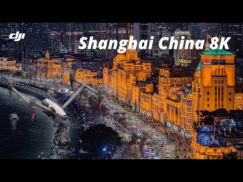 Shanghai, China's MEGA City | Breathtaking 8K Night Video by DJI Inspire 3