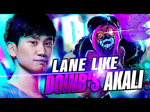 LANE LIKE DOINB - PLAYING MELEE VS RANGED - AKALI VS ORIANNA