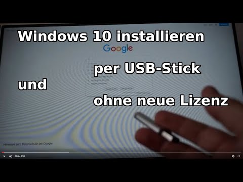Windows 10 neu installieren direkt vom USB-Stick - ohne CD, ohne Lizenzschlüssel und völlig legal