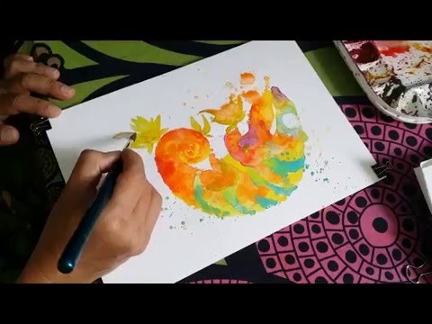 Chameleon painting demo by Tilen Ti